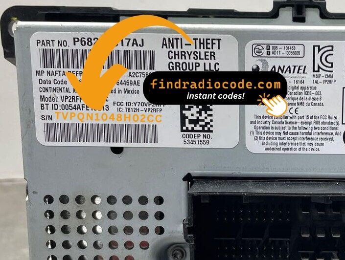 VP2 5-inch refresh radio serial number